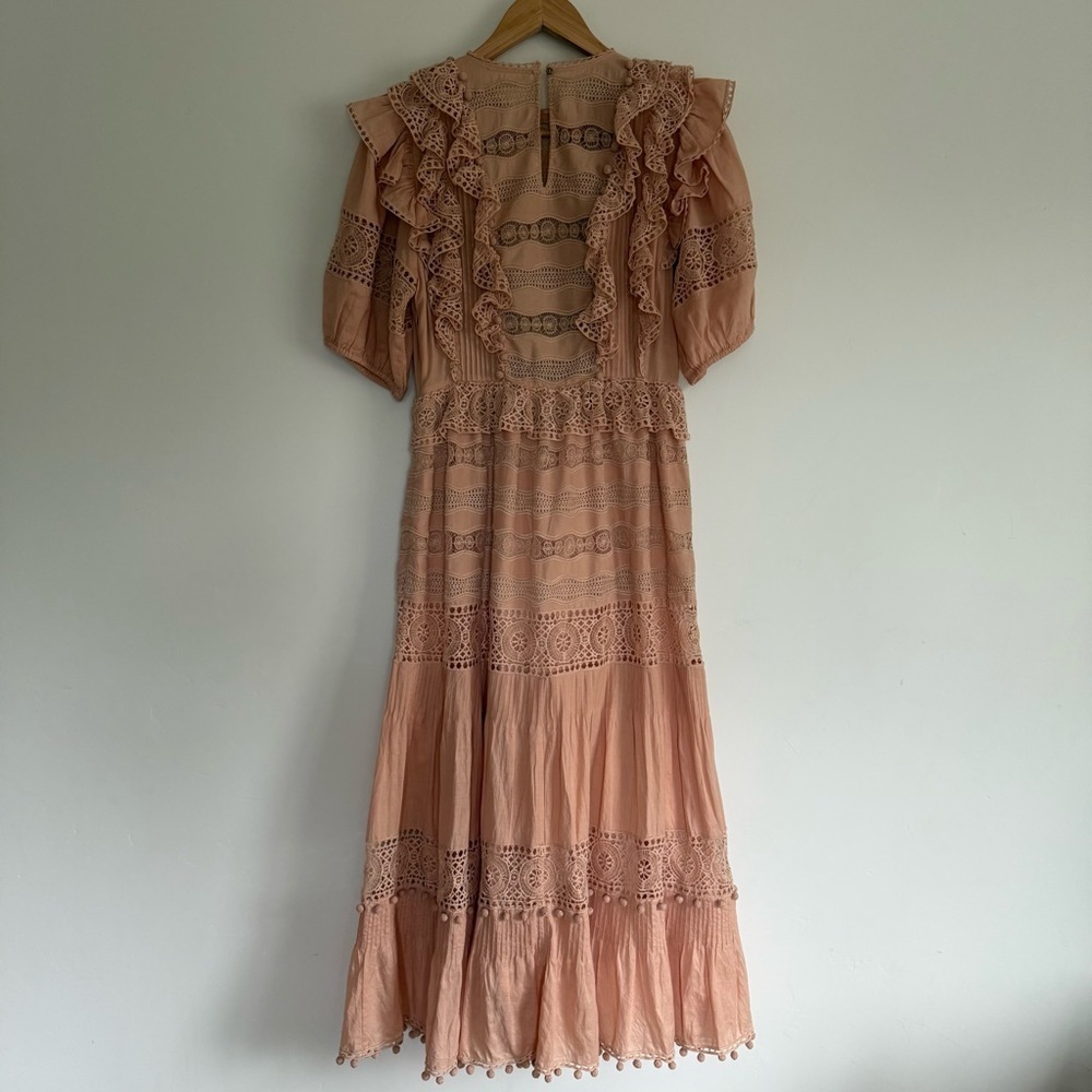 Ulla Johnson Guinivere Crochet-Trimmed Broderie Anglaise Cotton-Blend Maxi | XS - Picture 3 of 8